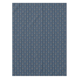 Toalha De Mesa Teste padrão floral da listra dos azuis marinhos e