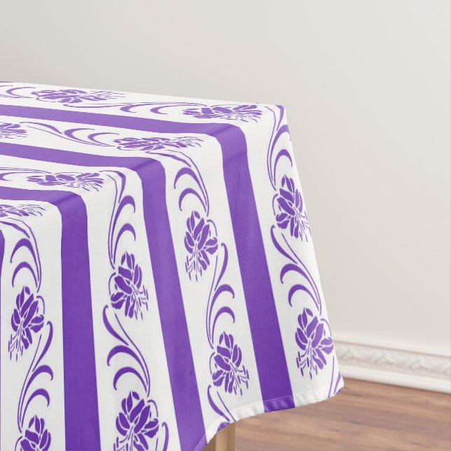 Toalha De Mesa Teste padrão floral das listras (Posição Original)