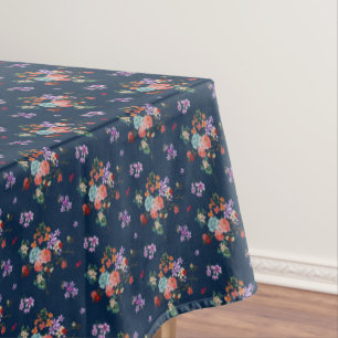 Toalha De Mesa Teste padrão floral do buquê cor-de-rosa