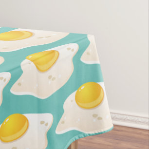 Toalha De Mesa Teste padrão gráfico do ovo frito subtil na