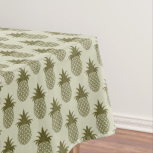 Toalha De Mesa Teste padrão Khaki do abacaxi