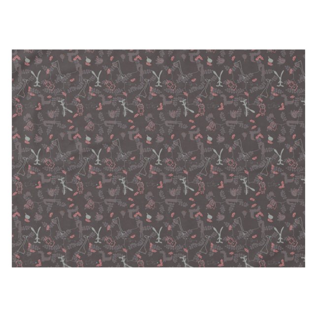 Toalha De Mesa teste padrão que indica os animais 1 do bebê (Frente (Horizontal))