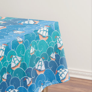 Toalha De Mesa Teste padrão rochoso do mar
