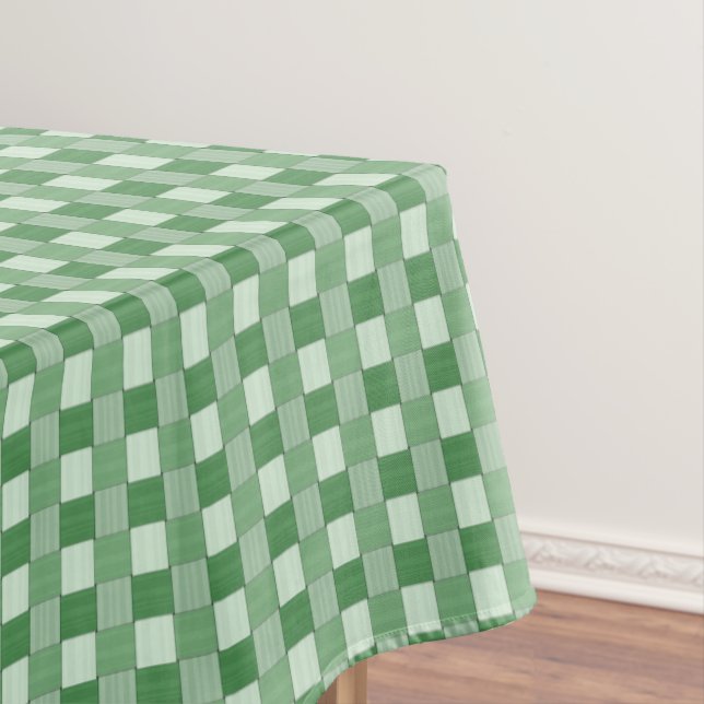 Toalha De Mesa Teste padrão tecido verde telhado do primavera (Posição Original)