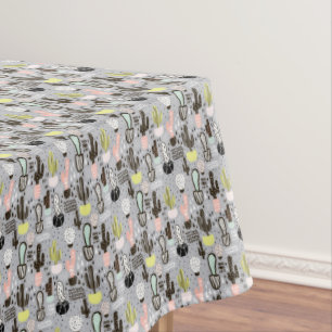 Toalha De Mesa Teste padrão Textured tirado mão do cacto