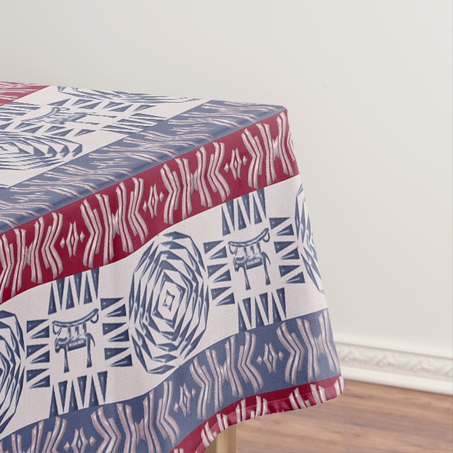 Toalha De Mesa Teste padrão tribal africano étnico com simbols (Posição Original)