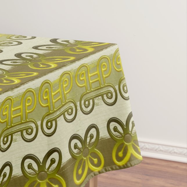 Toalha De Mesa Teste padrão tribal africano étnico com simbols de (Posição Original)