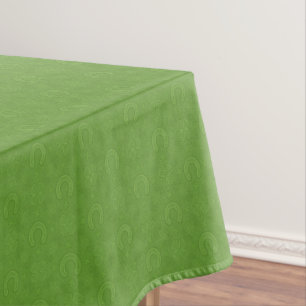 Toalha De Mesa Teste padrão verde afortunado dos ícones