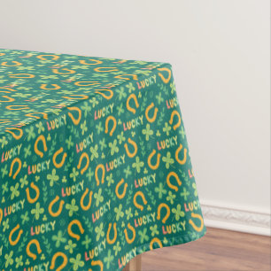 Toalha De Mesa Teste padrão verde AFORTUNADO irlandês