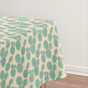 Toalha De Mesa Teste padrão verde & cor-de-rosa do cacto
