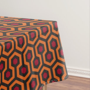 Toalha De Mesa Teste padrão vermelho marrom alaranjado moderno