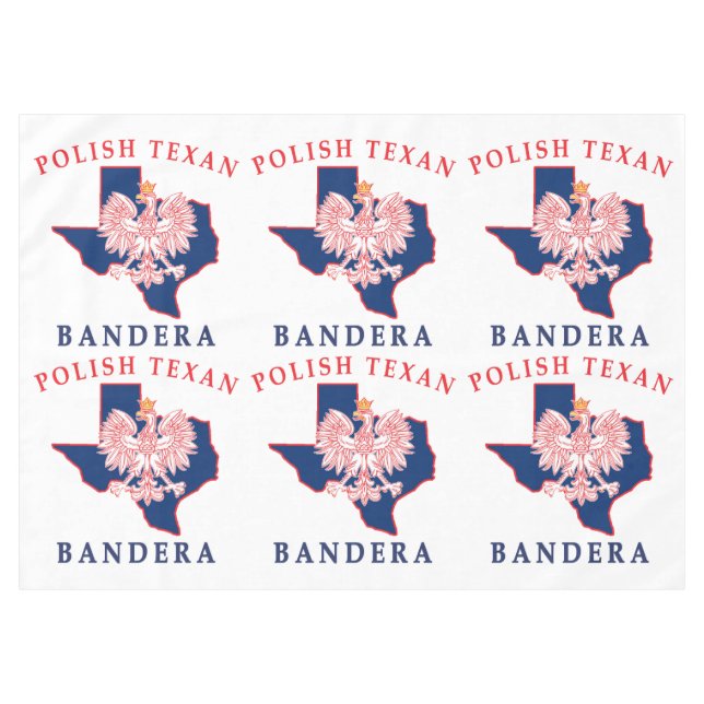 Toalha De Mesa Texan Polonês bandera (Frente (Horizontal))
