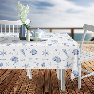 Toalha De Mesa Texto Azul do Starfish ID918