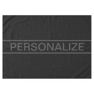 Toalha De Mesa Texto Personalizável Preto Moderno e Cinza Escur