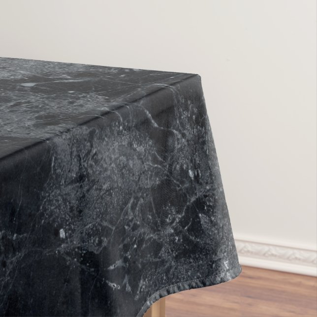 Toalha De Mesa Textura de mármore preto (Posição Original)
