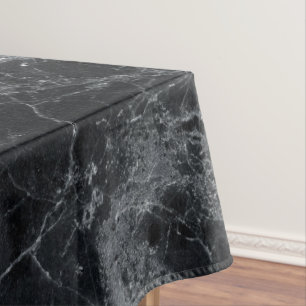 Toalha De Mesa Textura de mármore preto