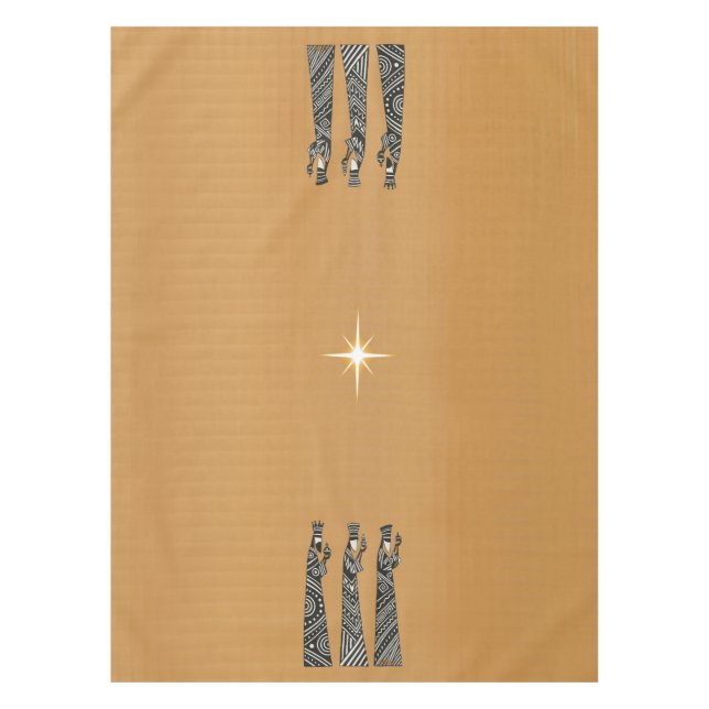 Toalha De Mesa Three Wise Men Black & White Christmas Nativity (Frente)