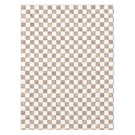 Toalha De Mesa Timeless Brown and Beige Checkered Pattern
