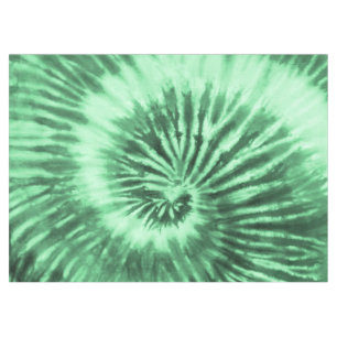 Toalha De Mesa Tinta espiral Tie-Dye - Verde