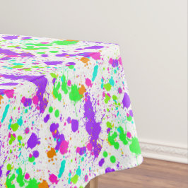 Toalha De Mesa Tinta Salpicada Turquesa Azul Rosa