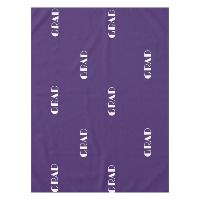 Toalha De Mesa Tipografia roxa elegante (Frente)