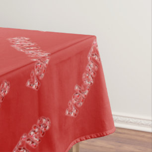 Toalha De Mesa Tipografia Vermelha de Corações-Bonitos do namorad