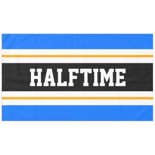Toalha De Mesa Tiras de HALFTIME Negra Negra Azul de Diversão des