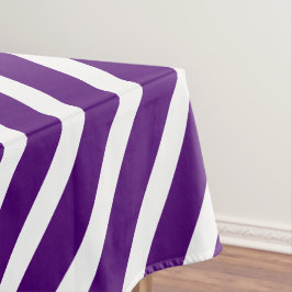 Toalha De Mesa Tiras Modernas | Xic Royal Purple & White Strike