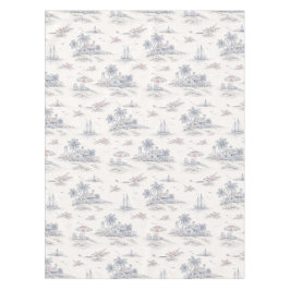 Toalha De Mesa Toile de Jouy Azul Costeira
