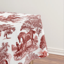 Toalha De Mesa Toile - País Russo Elegante de Cavalos Vermelhos