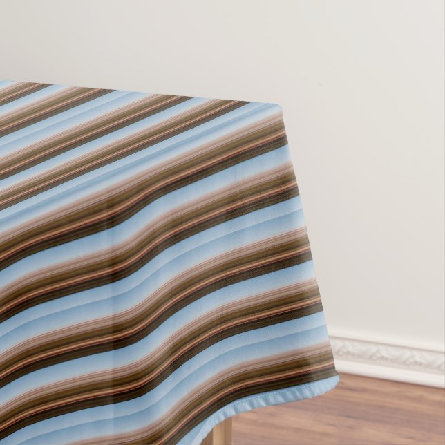 Toalha De Mesa Torres castanhos azuis, de safra (Posição Original)