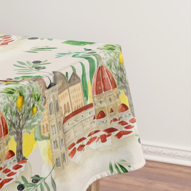 Toalha De Mesa Toscana,Toscana,Itália,azeitonas,limões  (Posição Original)