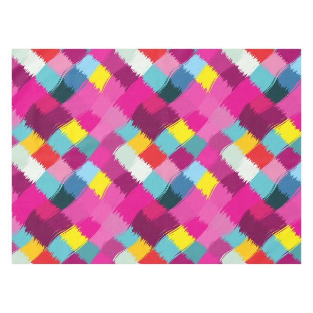 Toalha De Mesa Traços de tinta desenho abstrato (Frente (Horizontal))
