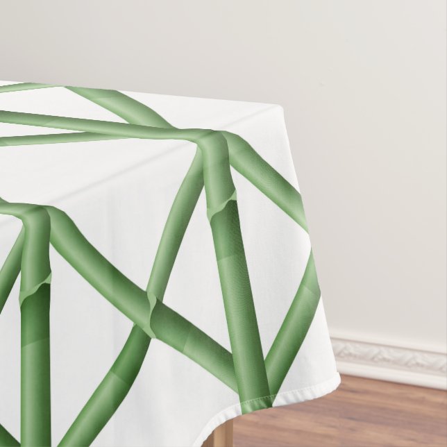 Toalha De Mesa Trellis de Bambu Verde Elegante Entretenimento Pré (Posição Original)