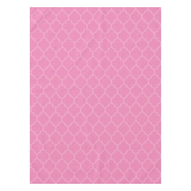 Toalha De Mesa Trellis Tablecloth Rosa (Frente)