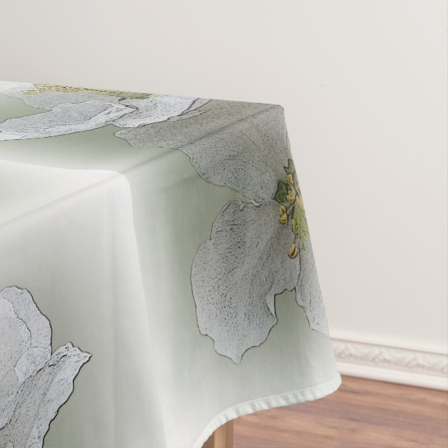 Toalha De Mesa três flores brancas (Posição Original)