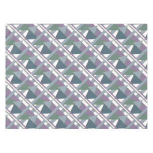 Toalha De Mesa Triângulo Geométrico Padrão Azul Violeta Verde