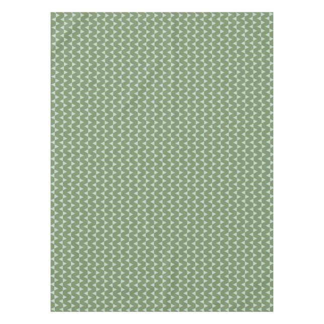 Toalha De Mesa Triângulo Verde Sage Moderno Natal Geométrico  (Frente)
