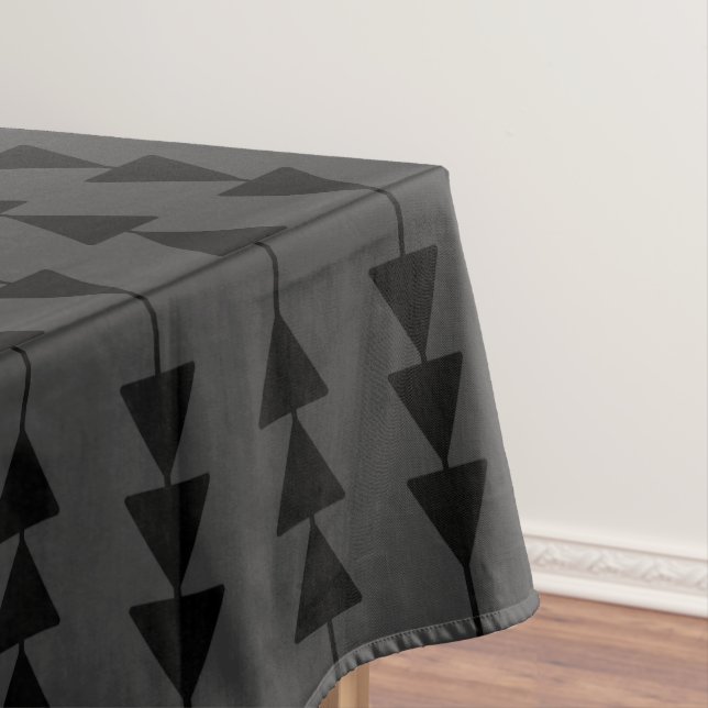Toalha De Mesa Triângulos de enforcamento preto moderno e Na moda (Posição Original)