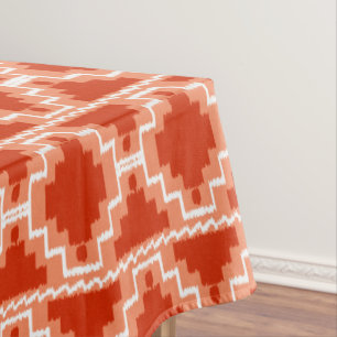 Toalha De Mesa Tribal asteca de Ikat - oxidação, laranja e bran