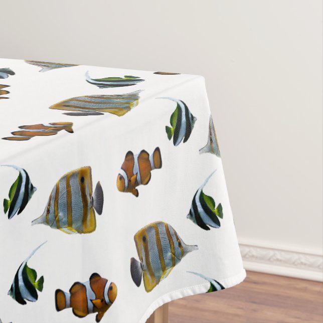 Toalha de Mesa Tropical Fish Frenzy (Escolha a Cor (Posição Original)