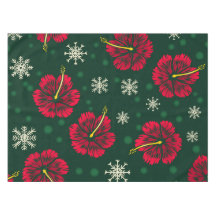 Tropical Floral Hibiscus Snowflakes Natal |