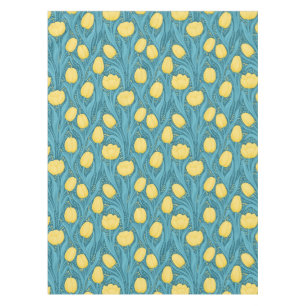 Toalha De Mesa Tulipas em azul e amarelo
