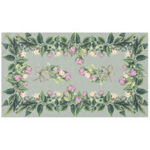 Tulipinas de Tablecloth 60"x104" na Vinha em Sage