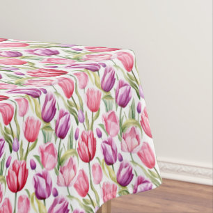 Toalha De Mesa Tulips Floral Cotton Tablecloth
