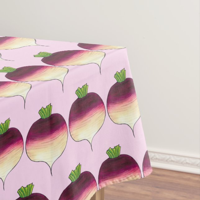 Toalha De Mesa Turnip Sweeg Vegetable Community Garden Veggie (Posição Original)