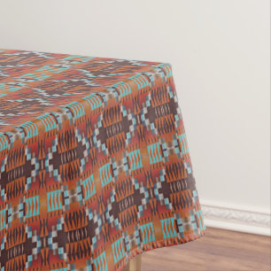 Toalha De Mesa Turquesa Azul Siena Laranja Laranja Vermelho Casta