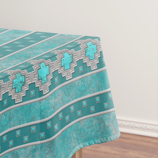 Toalha De Mesa Turquesa Sudoeste (Posição Original)