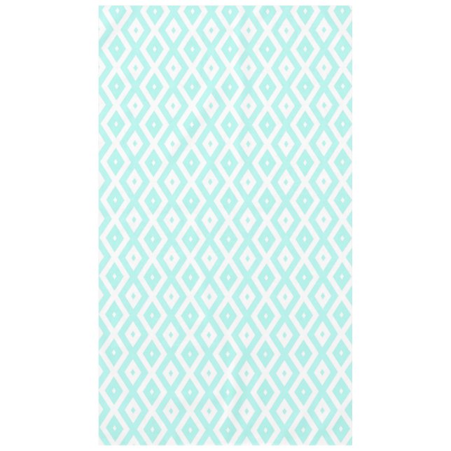 Toalha De Mesa Turquoise and white diamond pattern (Frente)
