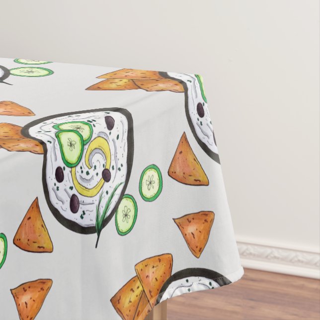 Toalha De Mesa Tzatziki Grécia Meze Dip Comida Mediterrâneo (Posição Original)